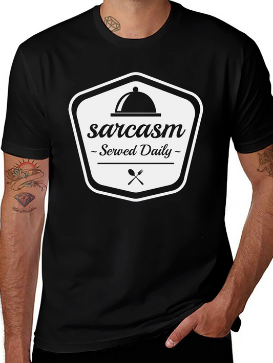 Camiseta Negra Sarcasmo Servido a Diario