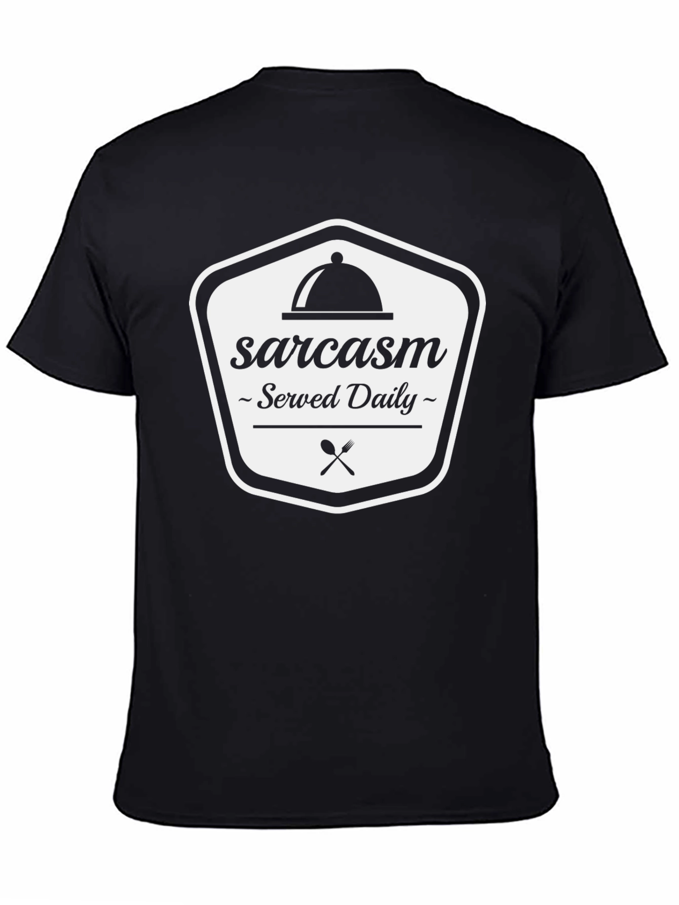 Camiseta Negra Sarcasmo Servido a Diario