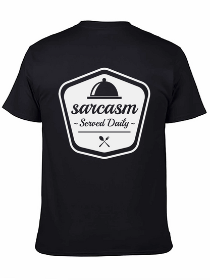 Camiseta Negra Sarcasmo Servido a Diario