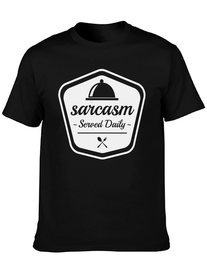 Camiseta Negra Sarcasmo Servido a Diario