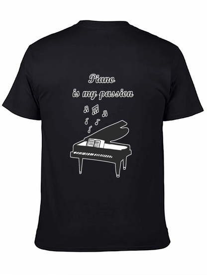 Camiseta Negra: Piano es mi Pasión