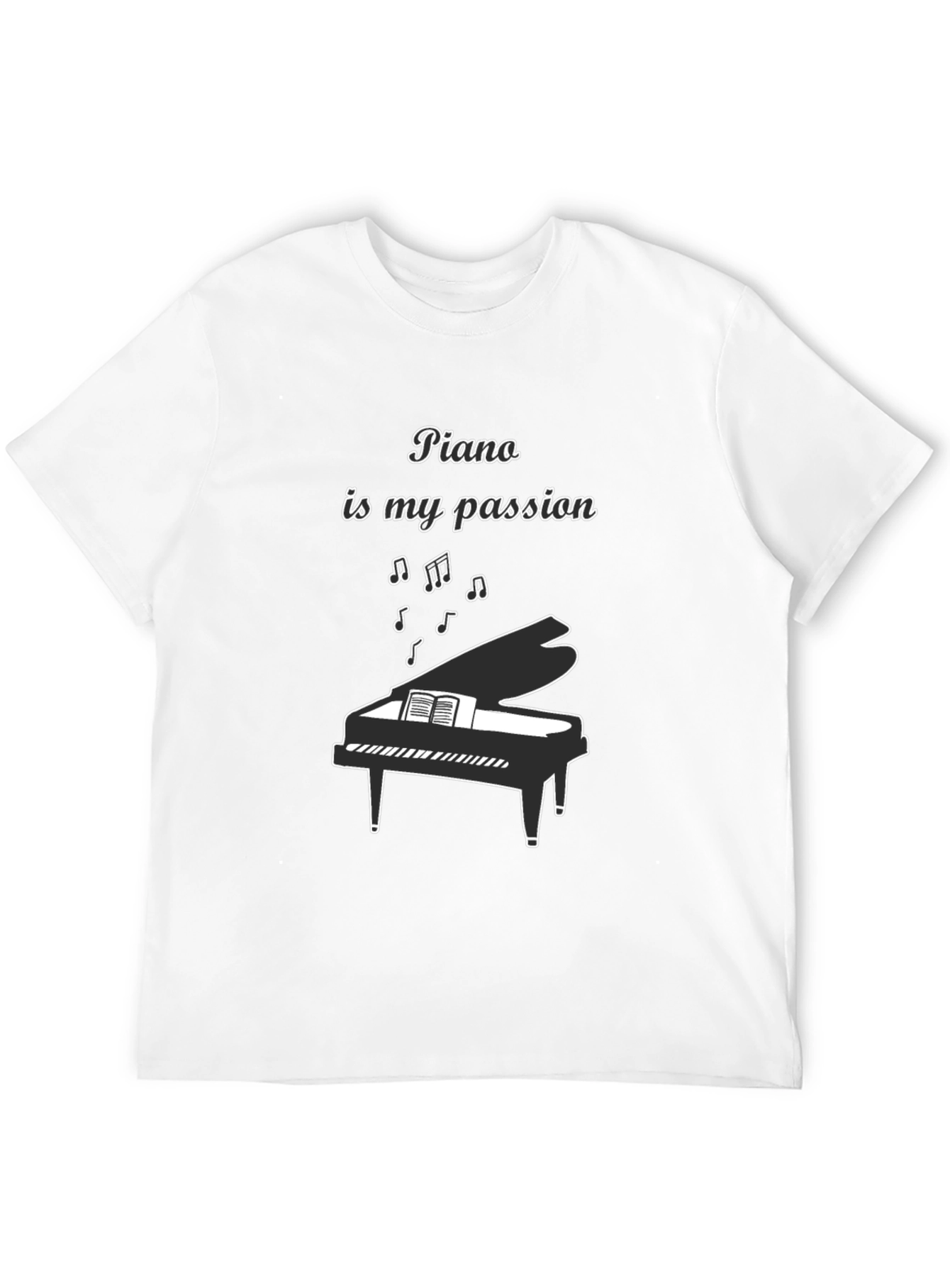 Camiseta Negra: Piano es mi Pasión