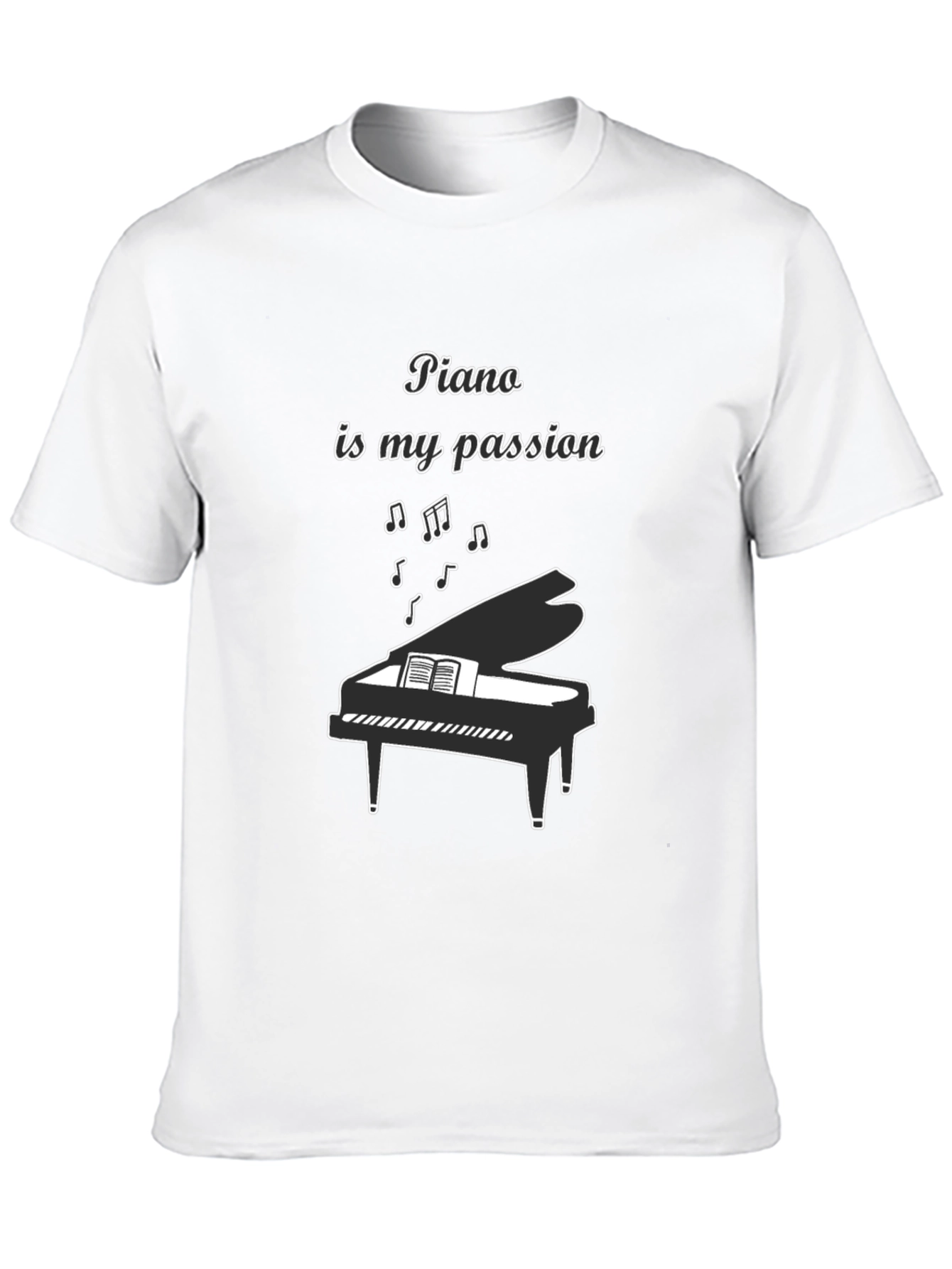 Camiseta Negra: Piano es mi Pasión