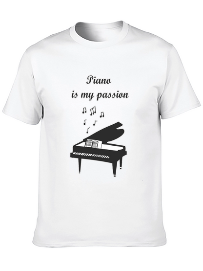 Camiseta Negra: Piano es mi Pasión