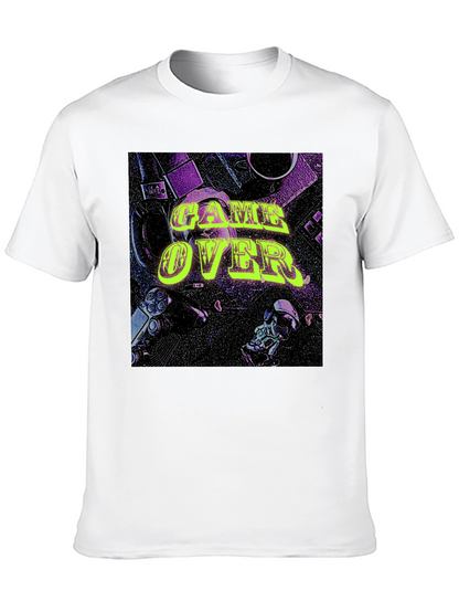 Camiseta Negra Game Over Estilo Retro Gaming