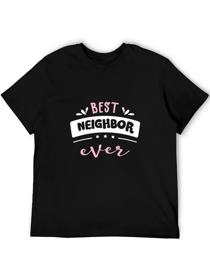 Camiseta Negra Mejor Vecino Ever