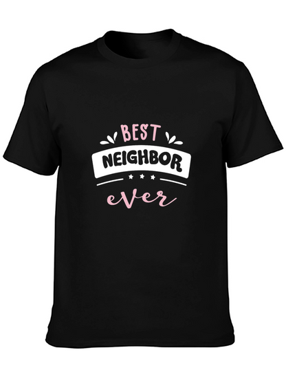 Camiseta Negra Mejor Vecino Ever