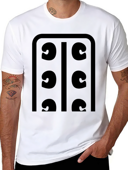 Camiseta Negra con Diseño Abstracto Geométrico