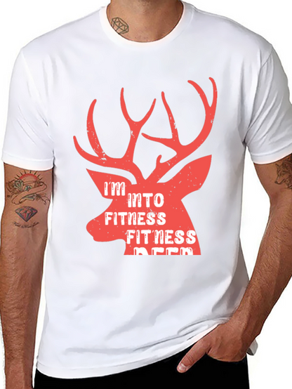 Camiseta Hombre Negra Fitness Deer