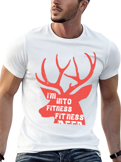 Camiseta Hombre Negra Fitness Deer
