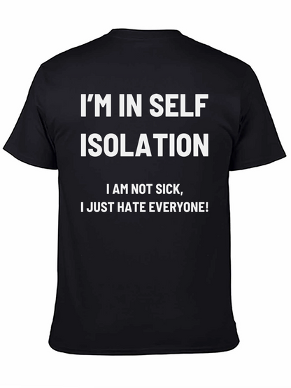 Camiseta Negra: Aislamiento Social con Humor