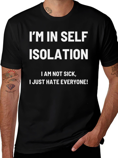 Camiseta Negra: Aislamiento Social con Humor