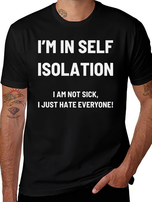 Camiseta Negra: Aislamiento Social con Humor