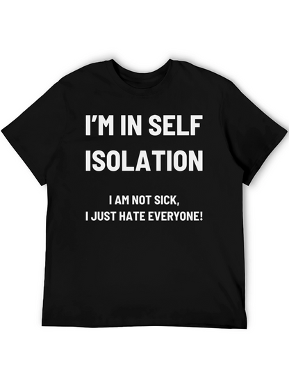 Camiseta Negra: Aislamiento Social con Humor