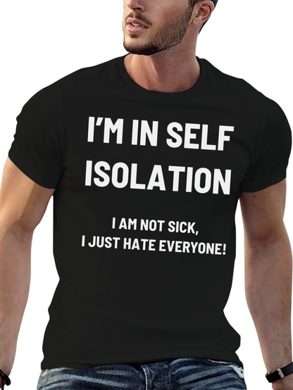 Camiseta Negra: Aislamiento Social con Humor