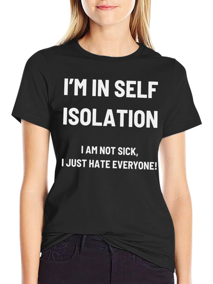 Camiseta Negra: Aislamiento Social con Humor