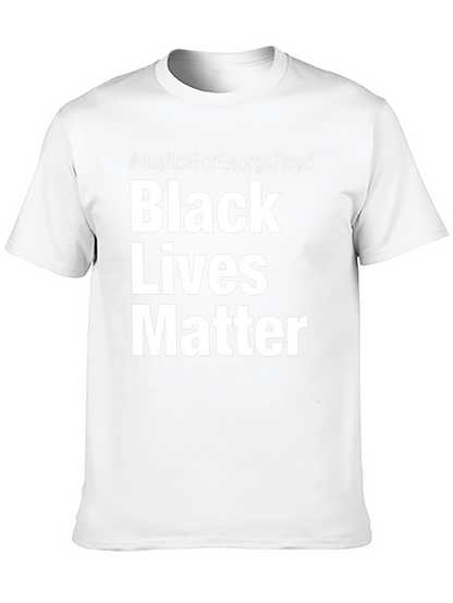 Camiseta Negra #JusticeForGeorgeFloyd Black Lives Matter