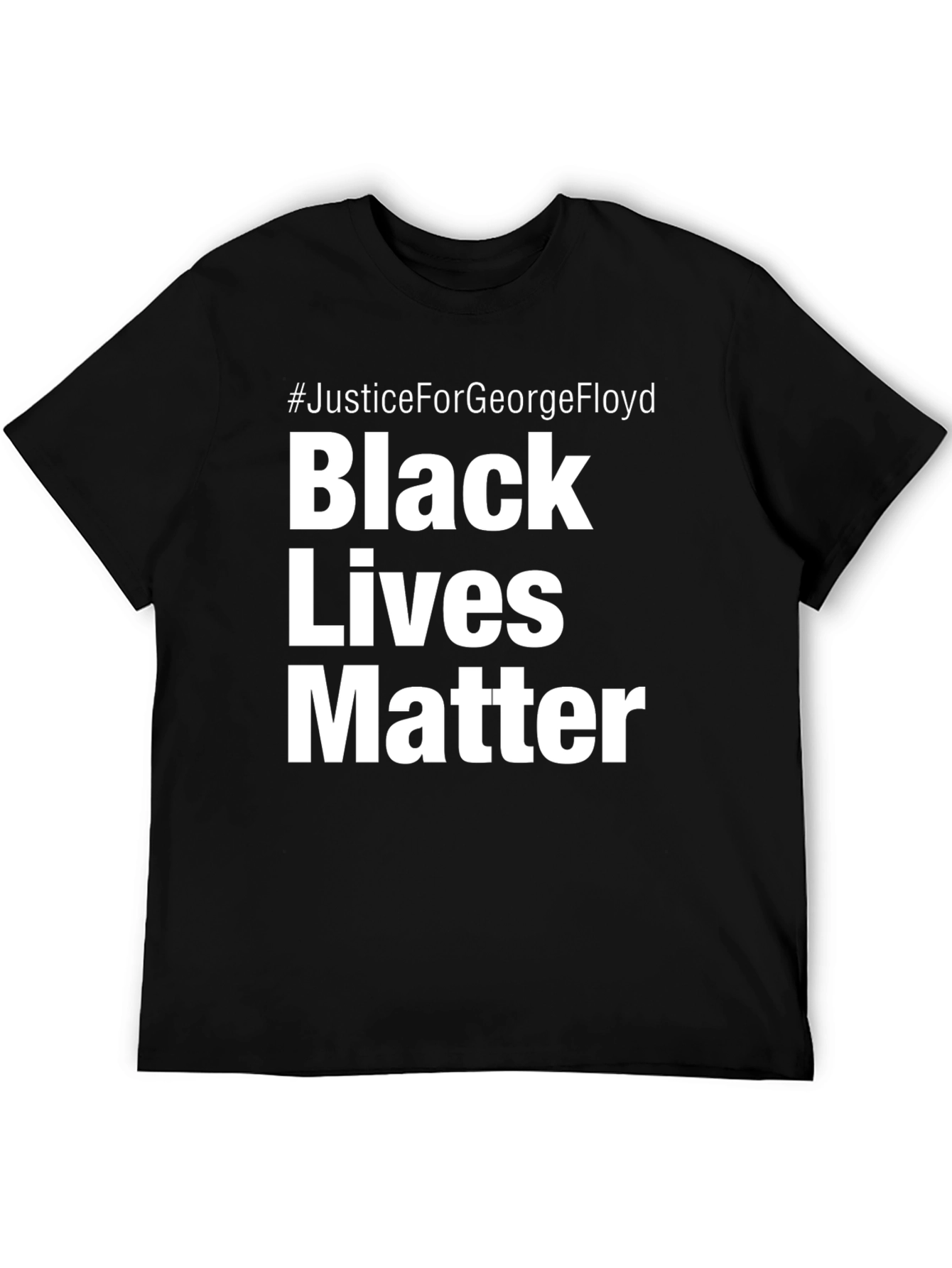 Camiseta Negra #JusticeForGeorgeFloyd Black Lives Matter