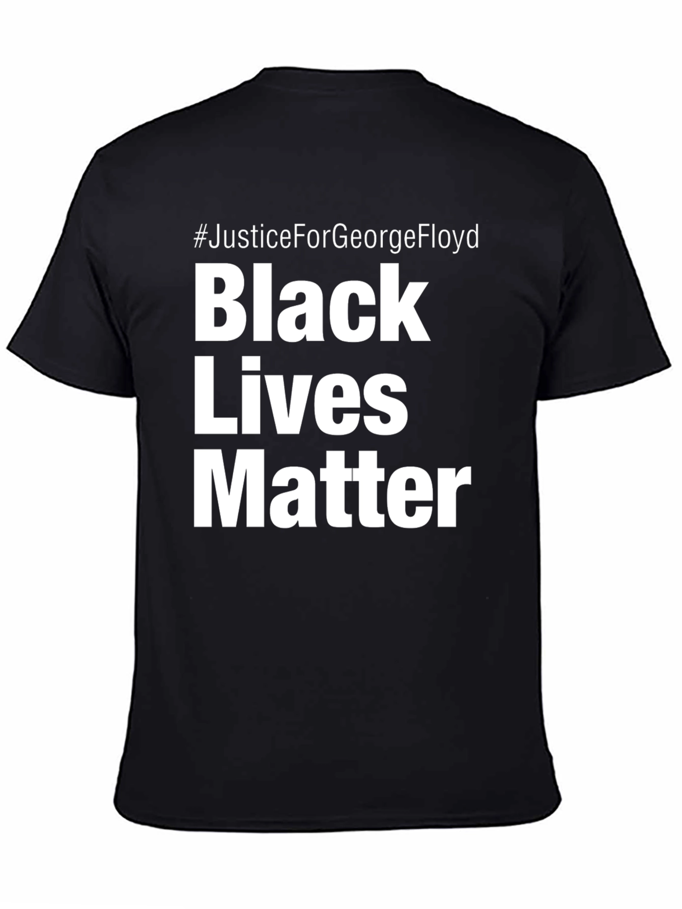 Camiseta Negra #JusticeForGeorgeFloyd Black Lives Matter
