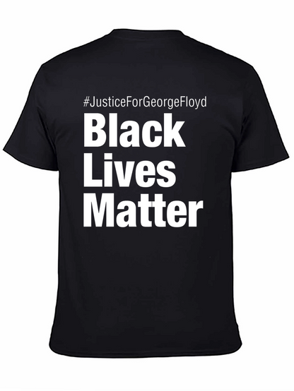 Camiseta Negra #JusticeForGeorgeFloyd Black Lives Matter