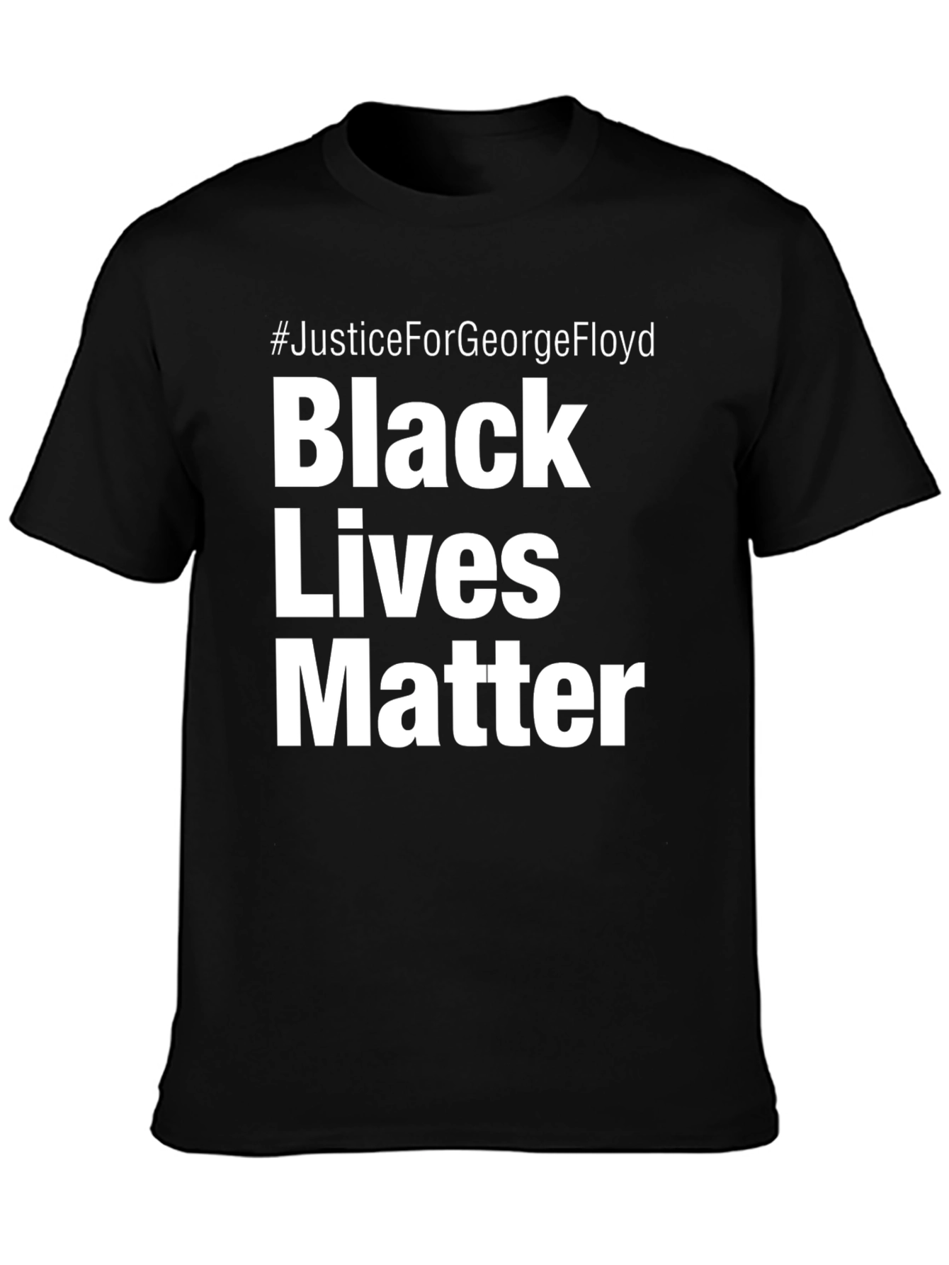 Camiseta Negra #JusticeForGeorgeFloyd Black Lives Matter