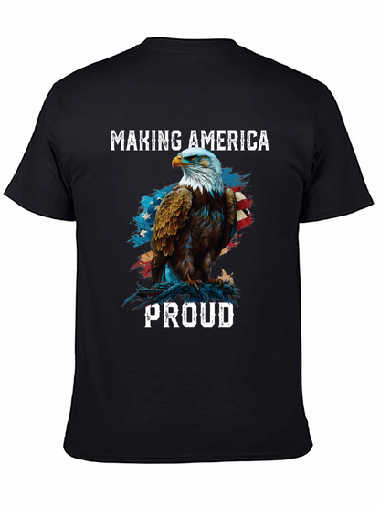 Camiseta Negra Águila Americana: Orgullo y Patriotismo