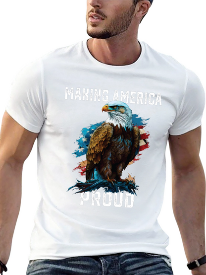Camiseta Negra Águila Americana: Orgullo y Patriotismo