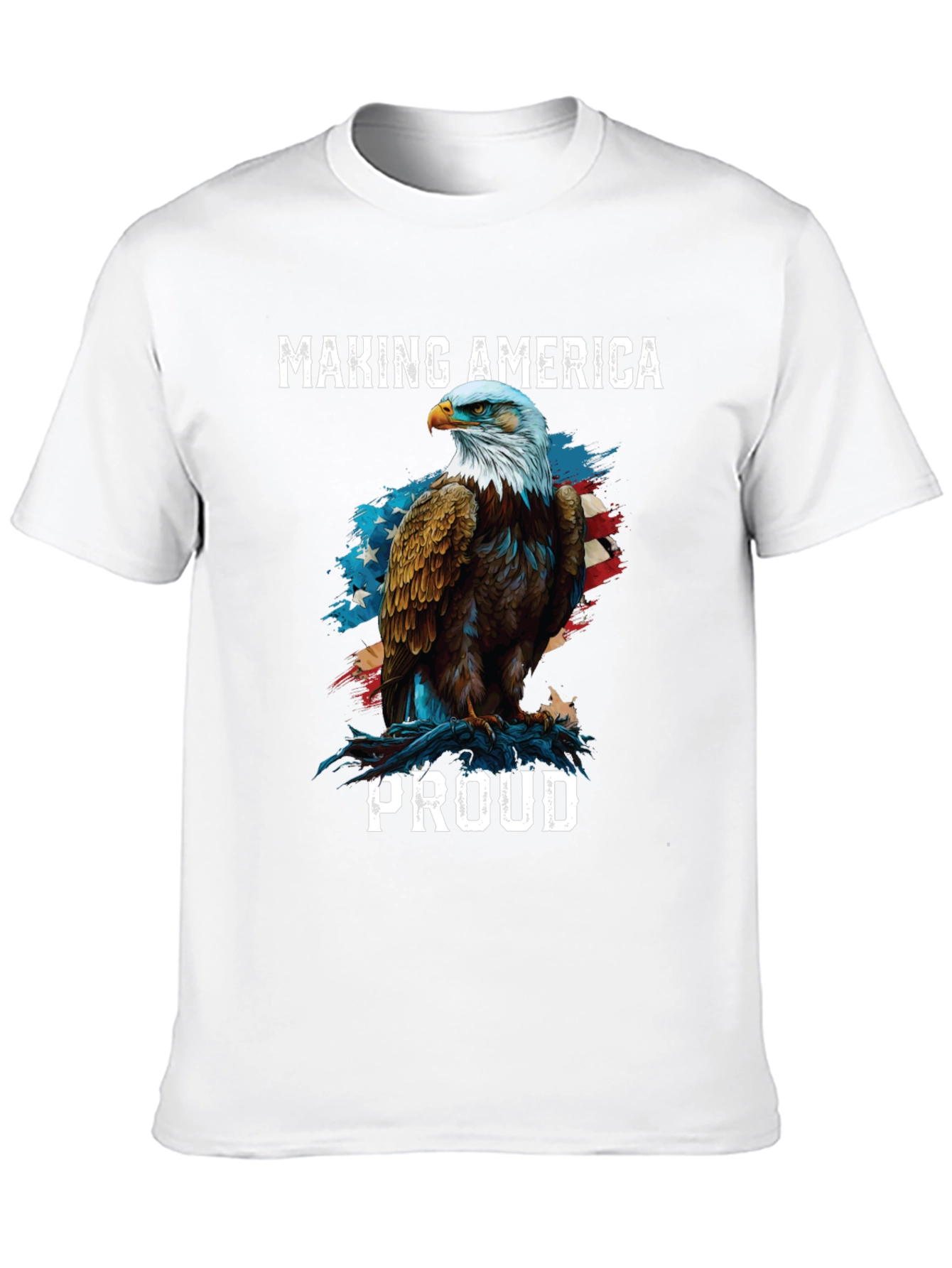 Camiseta Negra Águila Americana: Orgullo y Patriotismo