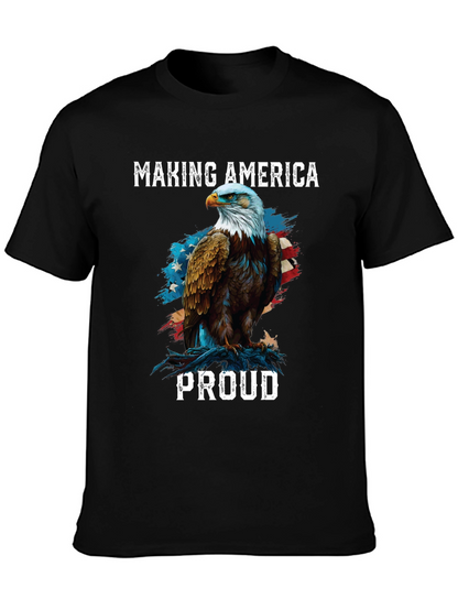 Camiseta Negra Águila Americana: Orgullo y Patriotismo