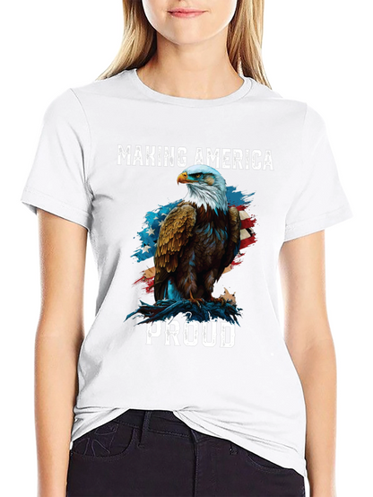 Camiseta Negra Águila Americana: Orgullo y Patriotismo