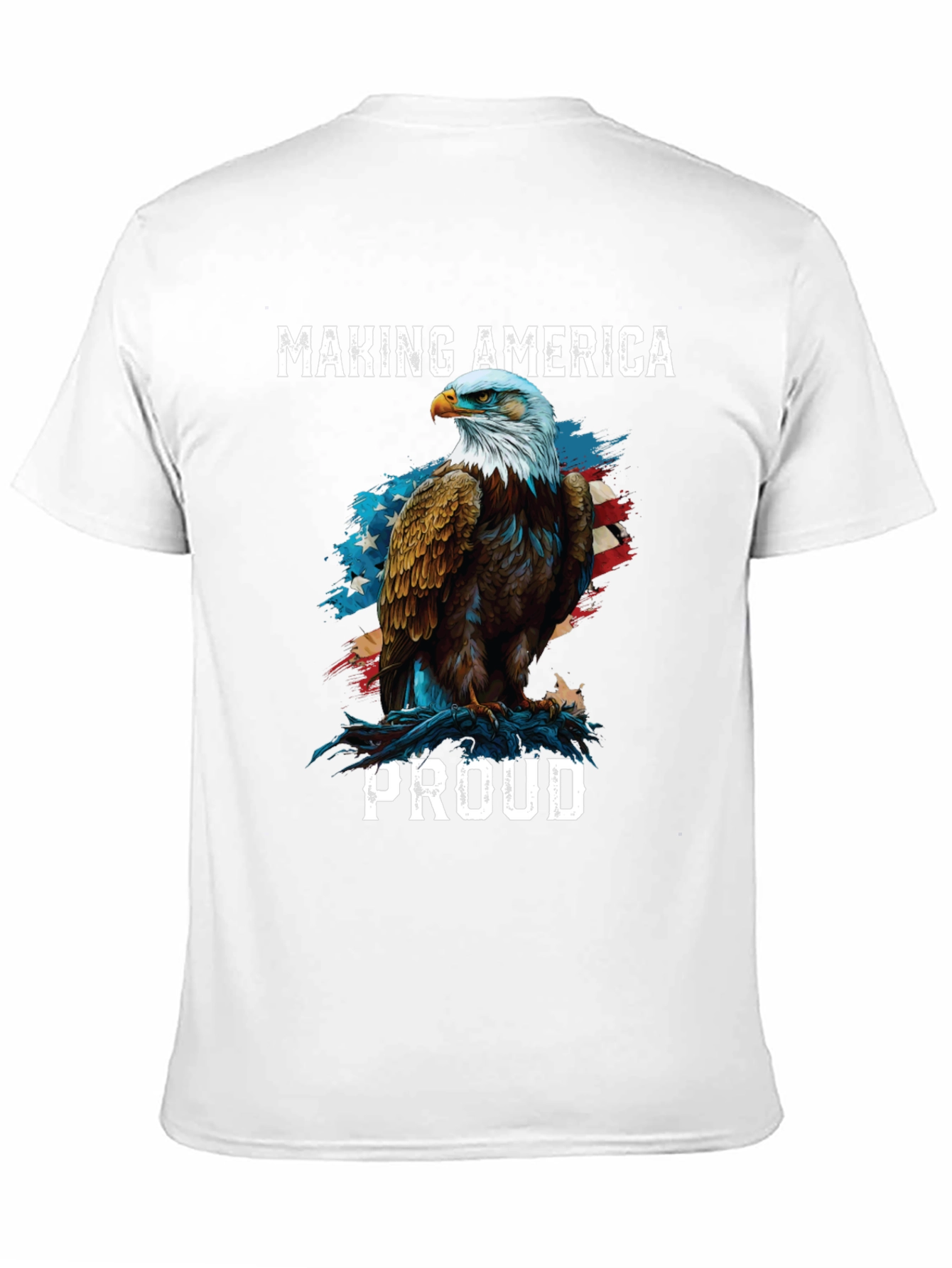 Camiseta Negra Águila Americana: Orgullo y Patriotismo