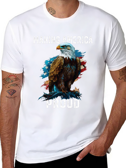 Camiseta Negra Águila Americana: Orgullo y Patriotismo