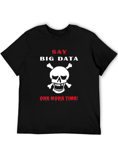 Camiseta Negra Big Data Calavera Hombre