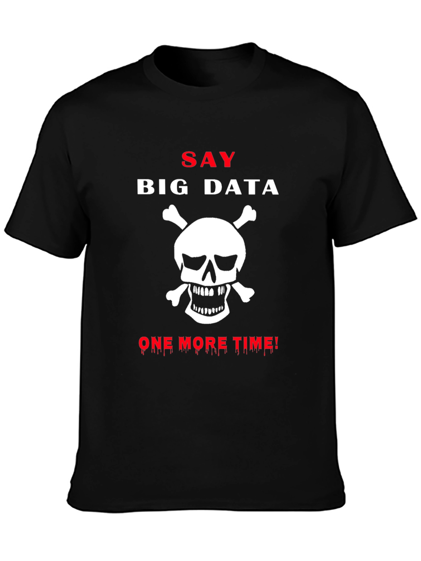 Camiseta Negra Big Data Calavera Hombre