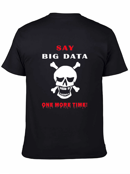 Camiseta Negra Big Data Calavera Hombre