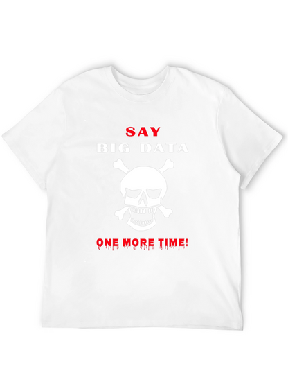 Camiseta Negra Big Data Calavera Hombre