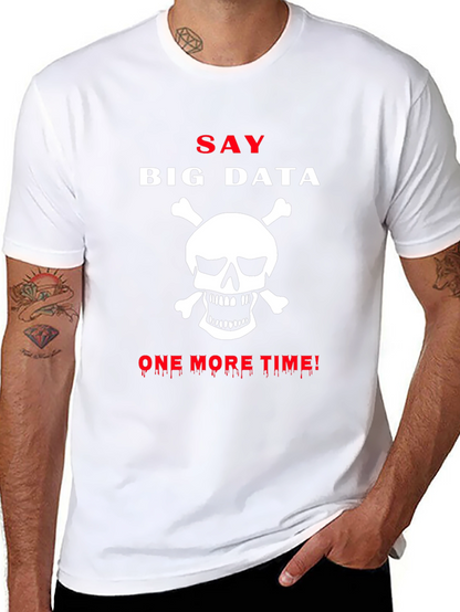 Camiseta Negra Big Data Calavera Hombre