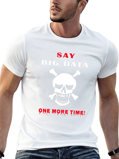 Camiseta Negra Big Data Calavera Hombre