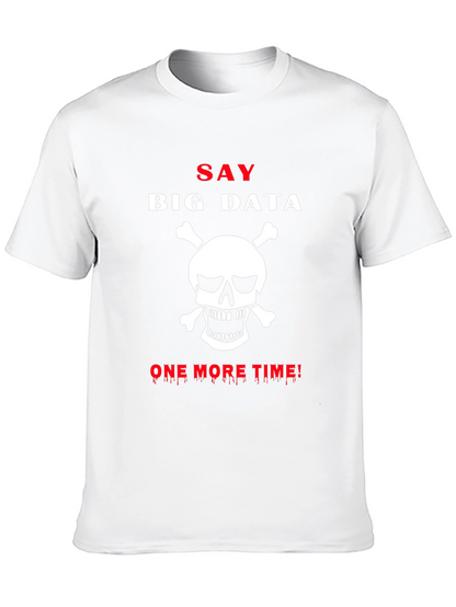 Camiseta Negra Big Data Calavera Hombre