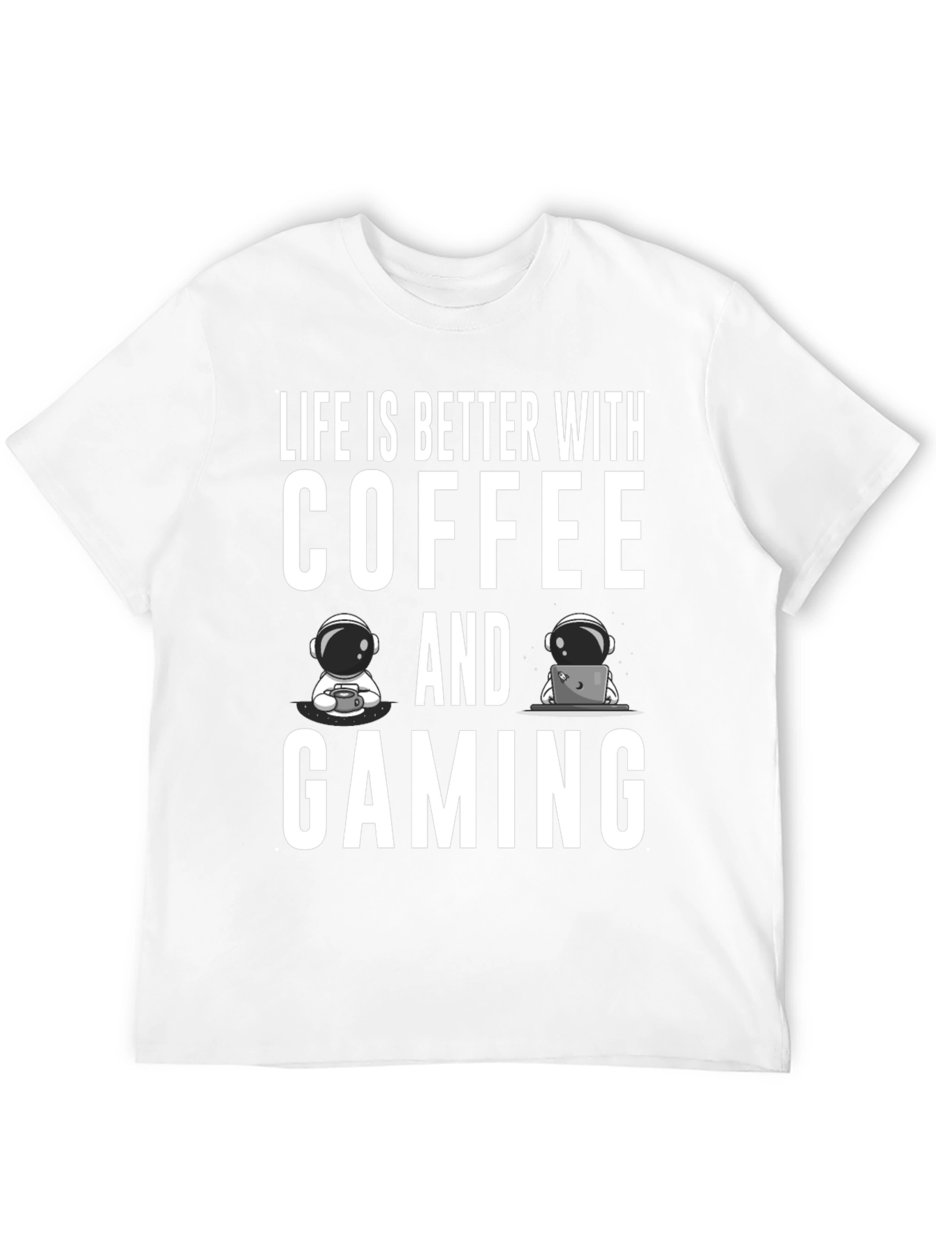 Camiseta Negra: Café y Gaming - La Combinación Perfecta