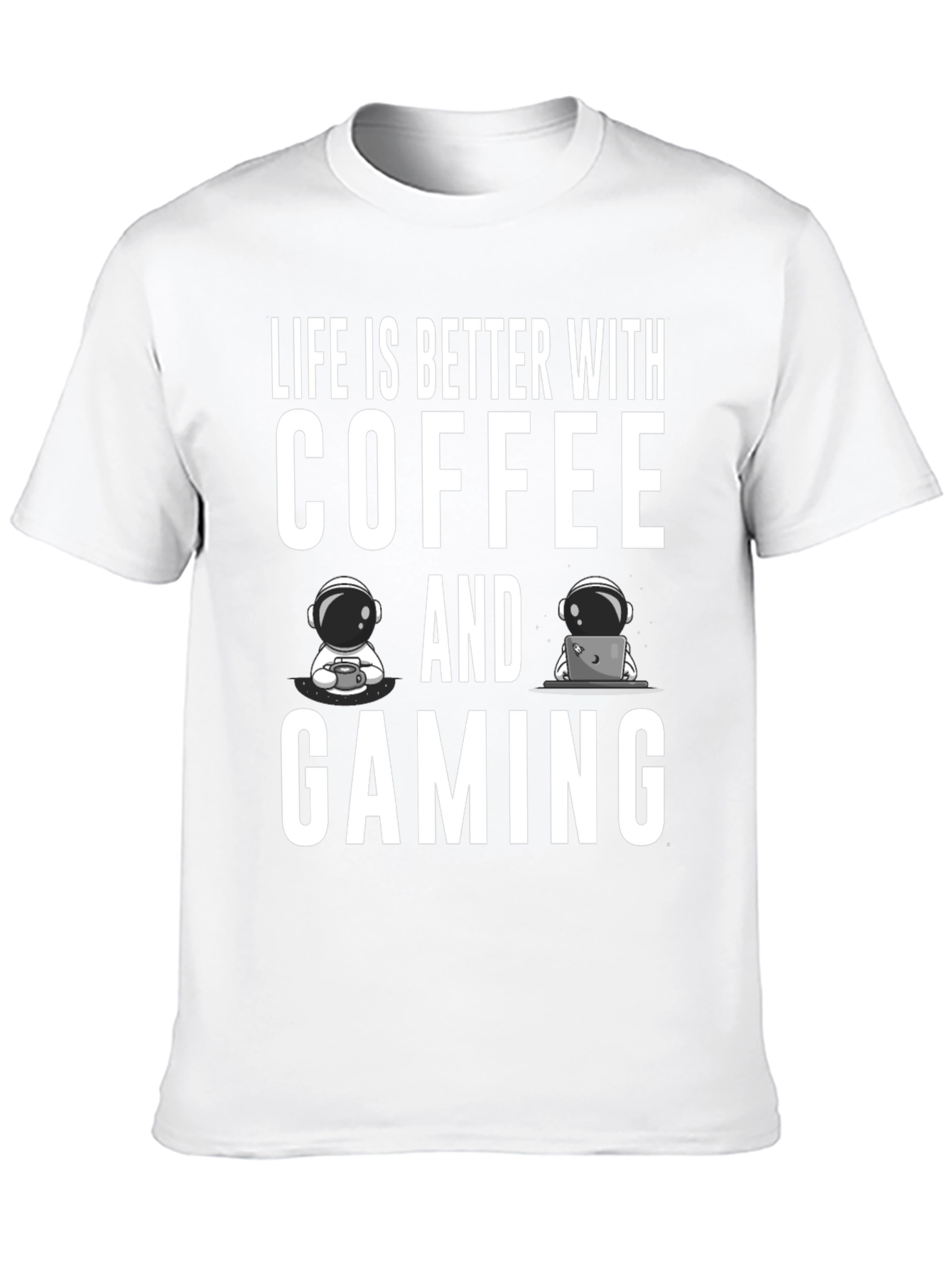 Camiseta Negra: Café y Gaming - La Combinación Perfecta