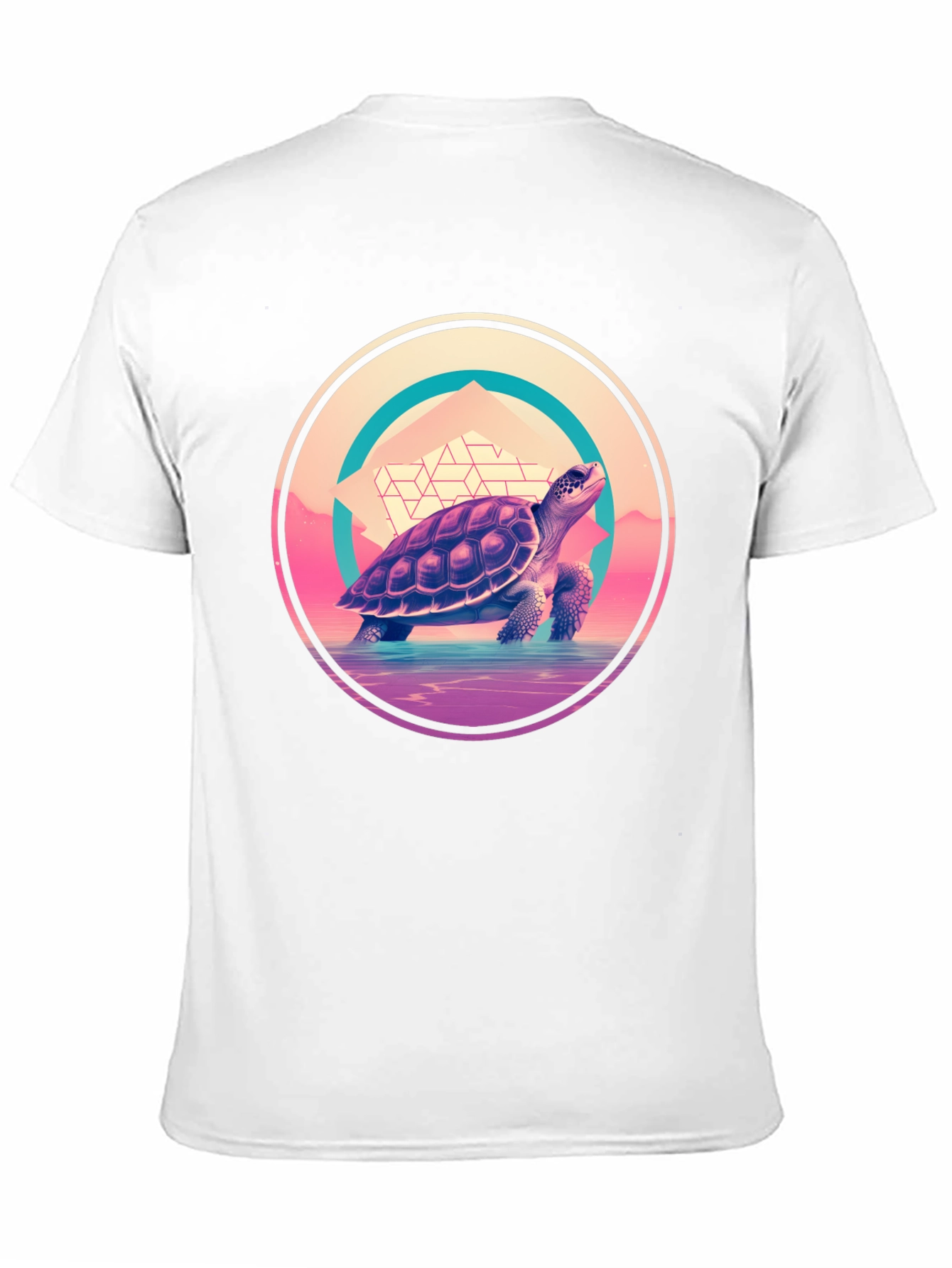 Camiseta Negra con Diseño de Tortuga Retro