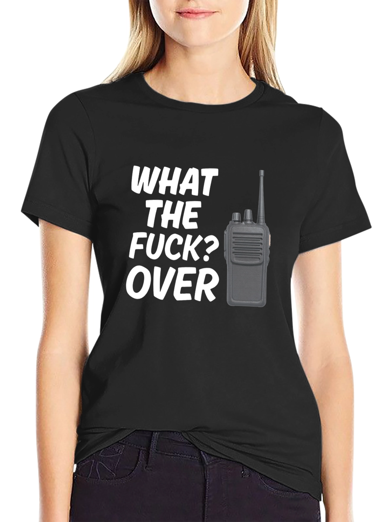 Camiseta Negra: ¿Qué Diablos? ¡Cambio!