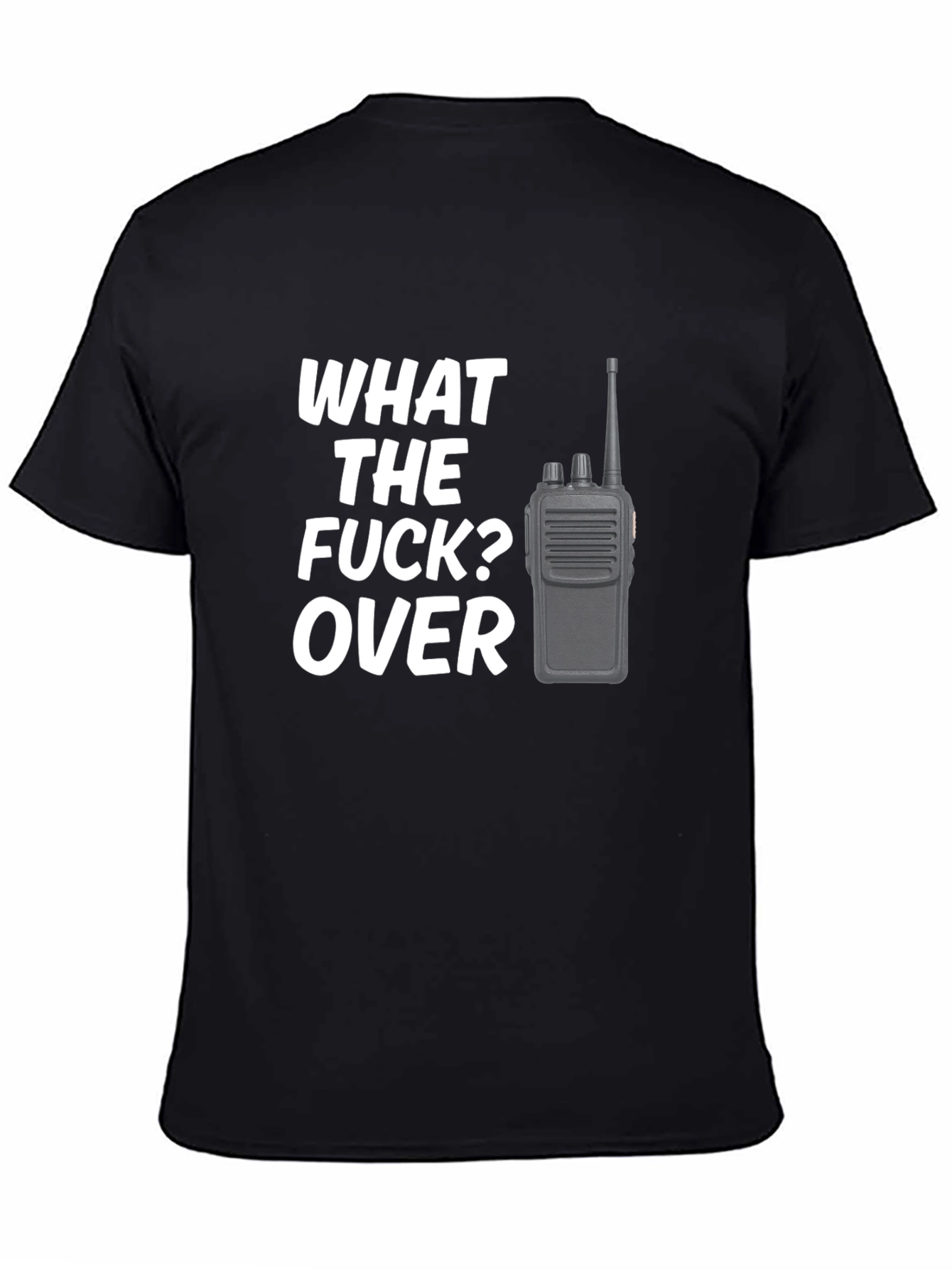 Camiseta Negra: ¿Qué Diablos? ¡Cambio!