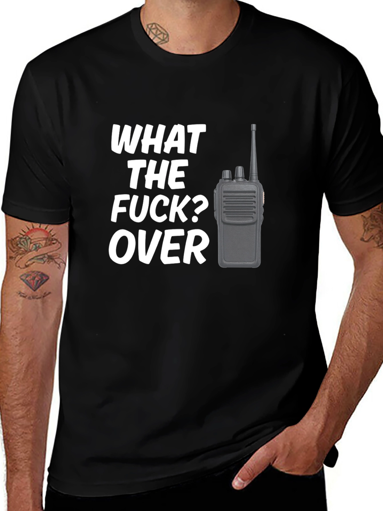 Camiseta Negra: ¿Qué Diablos? ¡Cambio!