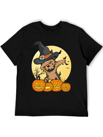 Camiseta Halloween Perro Bruja Calabazas