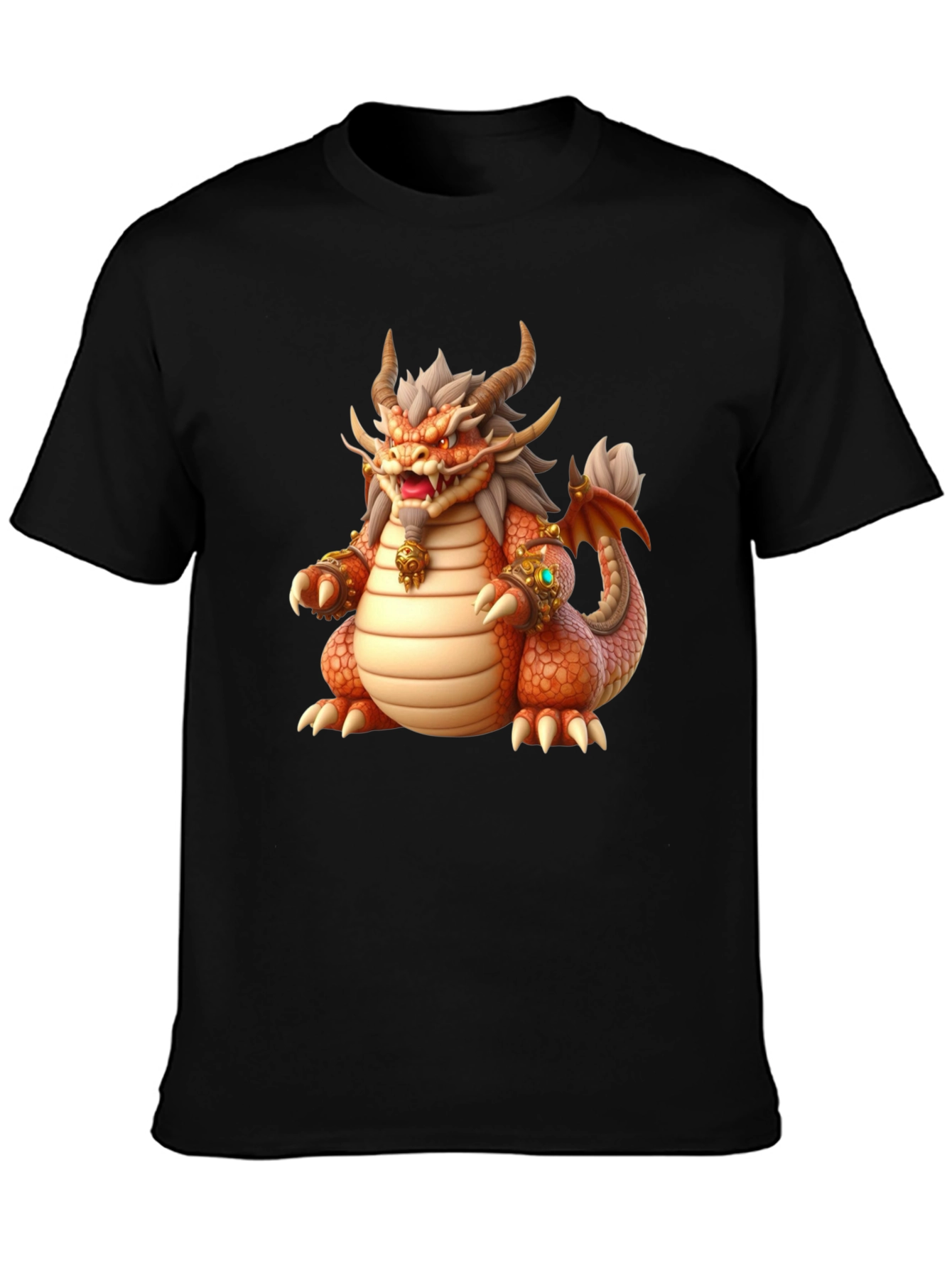Camiseta Dragón Naranja para Hombre