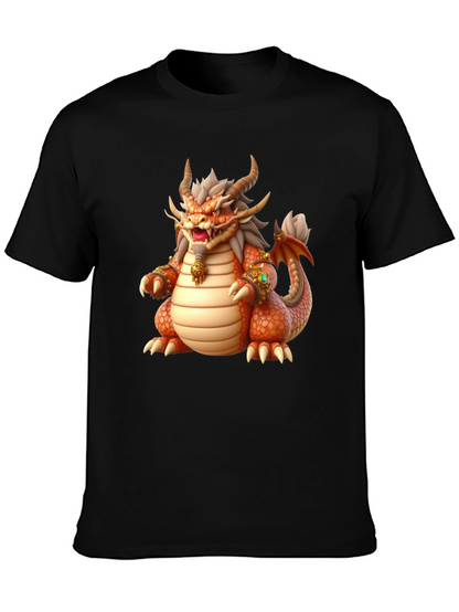 Camiseta Dragón Naranja para Hombre