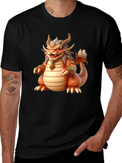 Camiseta Dragón Naranja para Hombre