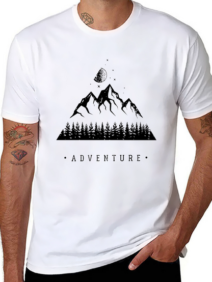 Camiseta Negra Aventura Montaña